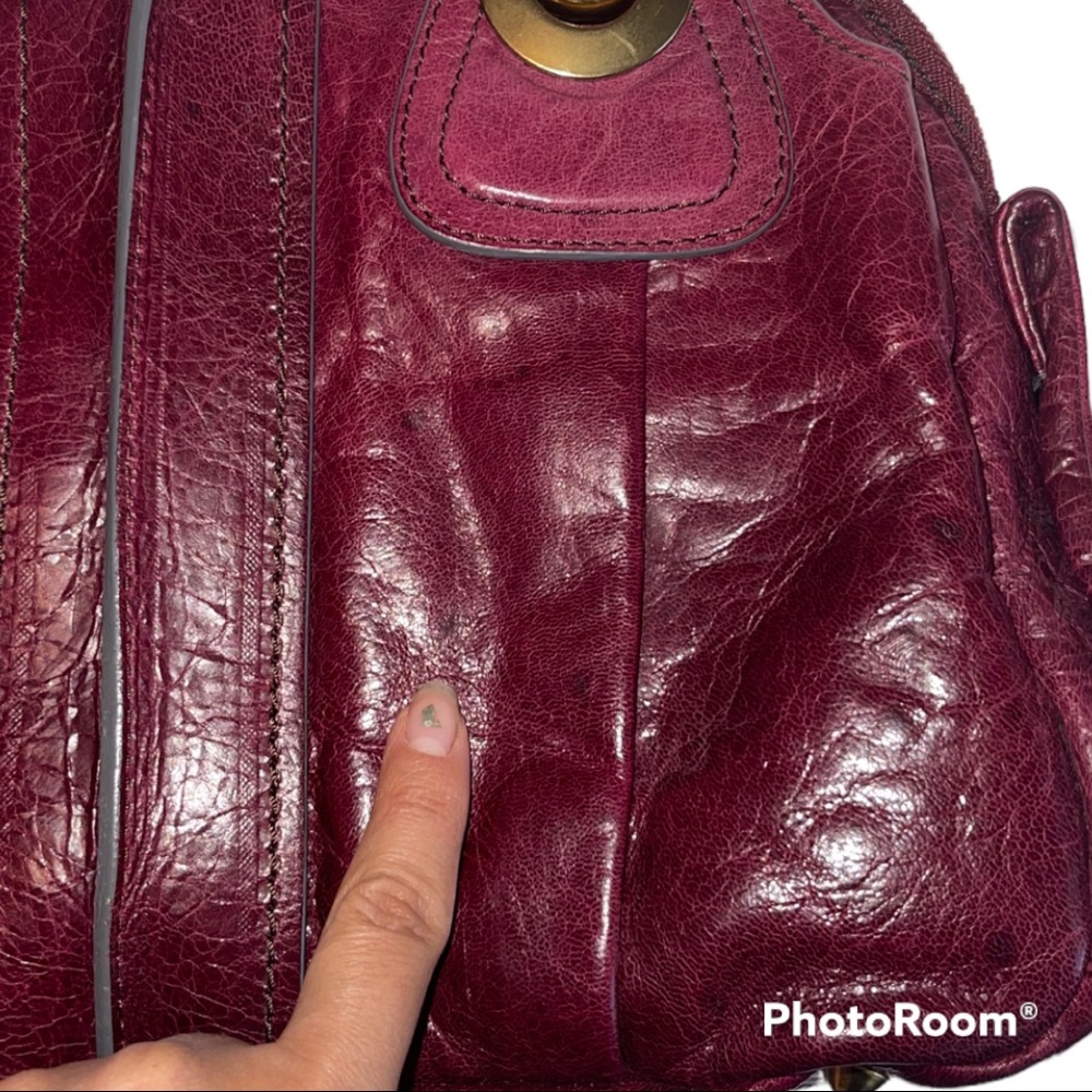 Chloé leather shoulder bag. Purple leather - Picture 12 of 17